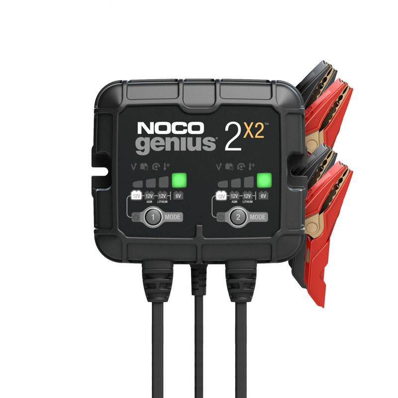 NOCO Elektronisk Batterilader 6/12V 2x2A (2-kanaler)