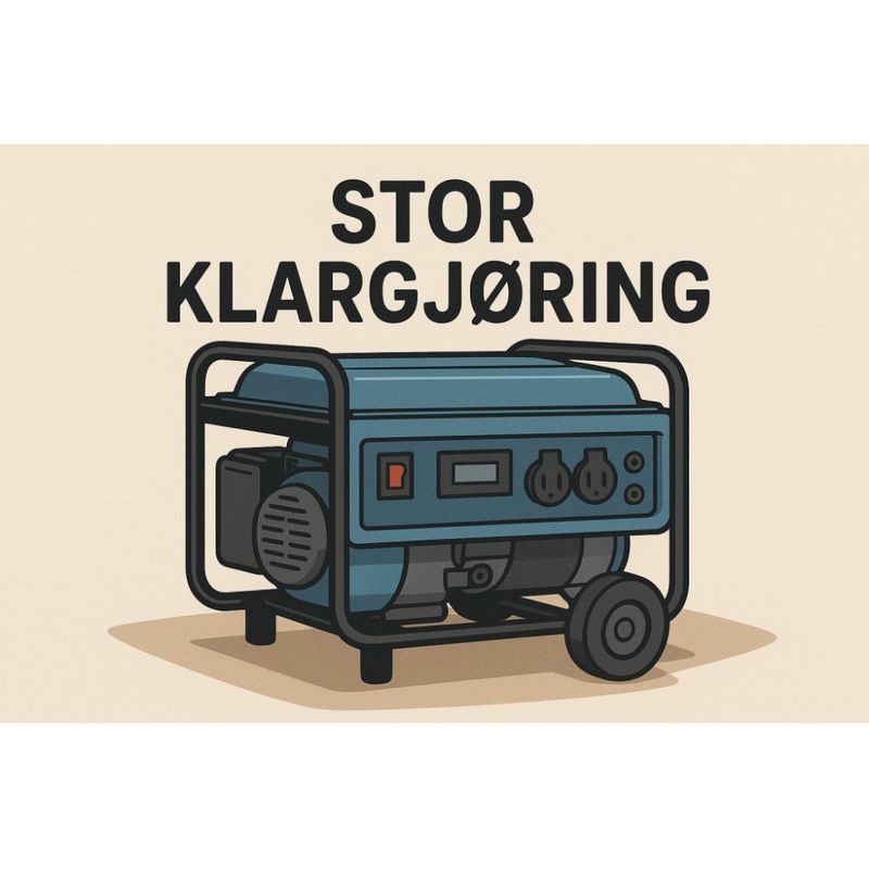 Klargjøring bensinaggregat ( Stor )