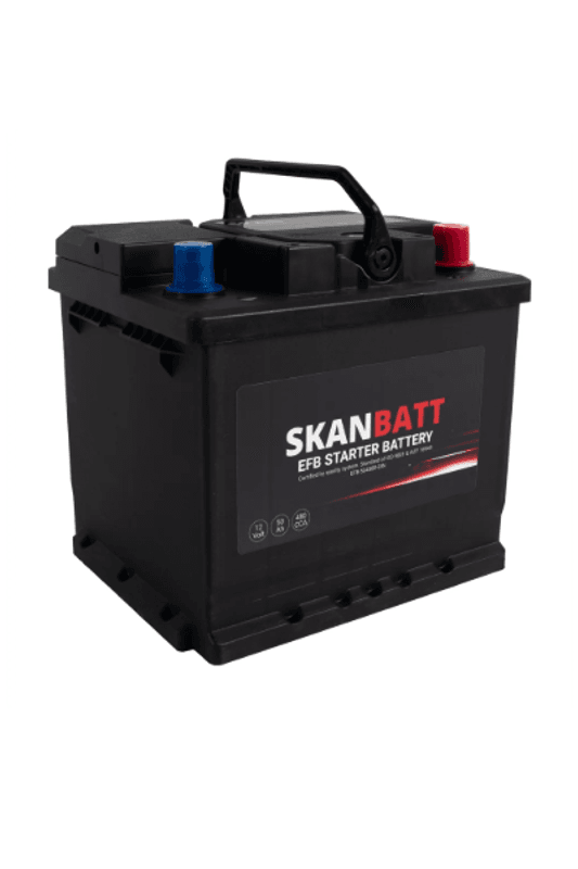 SKANBATT EFB Startbatteri 12V 50AH 480CCA (207x175x190mm) +R
