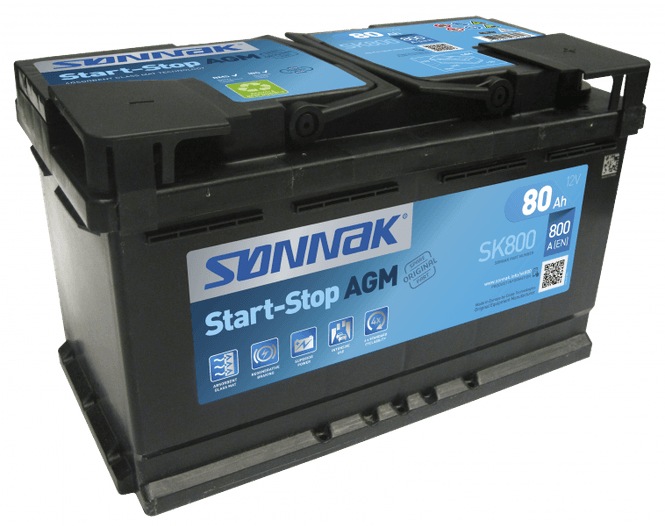 Hovedbilde SK800 SØNNAK START-STOP AGM 80AH