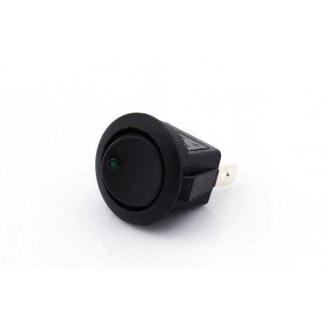 Hovedbilde Mini vippebryter 12V / 16A LED grønn på-av
