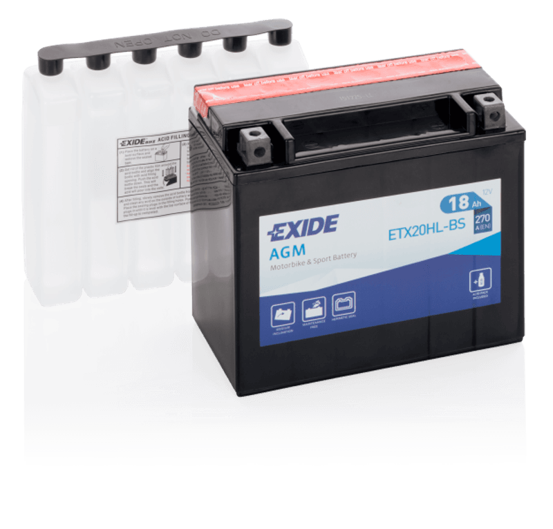 4599 EXIDE MC ETX20HL-BS 12V 18AH