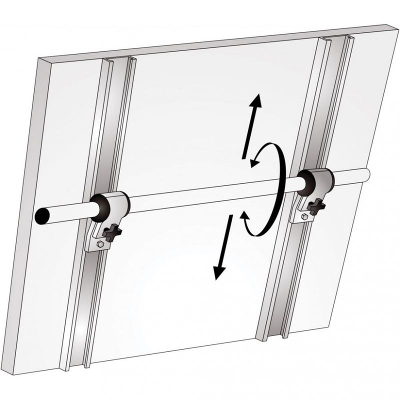NOA Solcellepanelholder Justerbart m/fester
