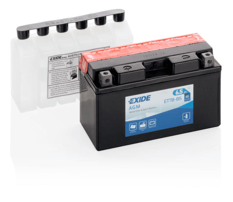 4904 EXIDE MC ET7B-BS 12V 6,5AH