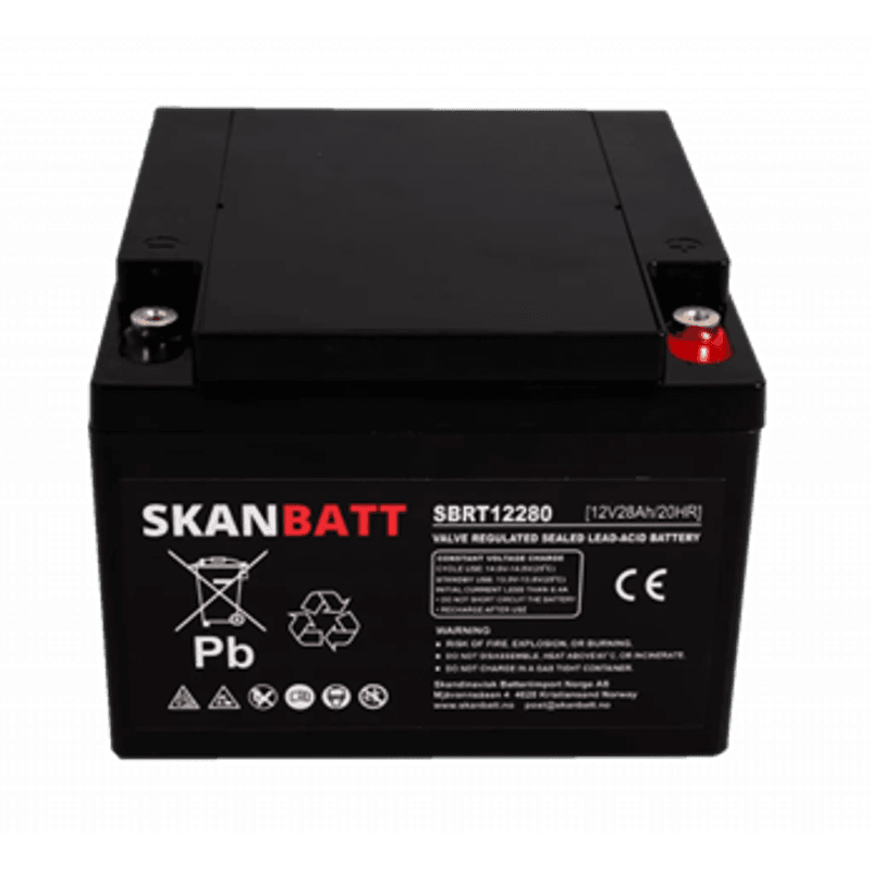 RITAR AGM Batteri 12V 28AH (166x175x125mm) M5