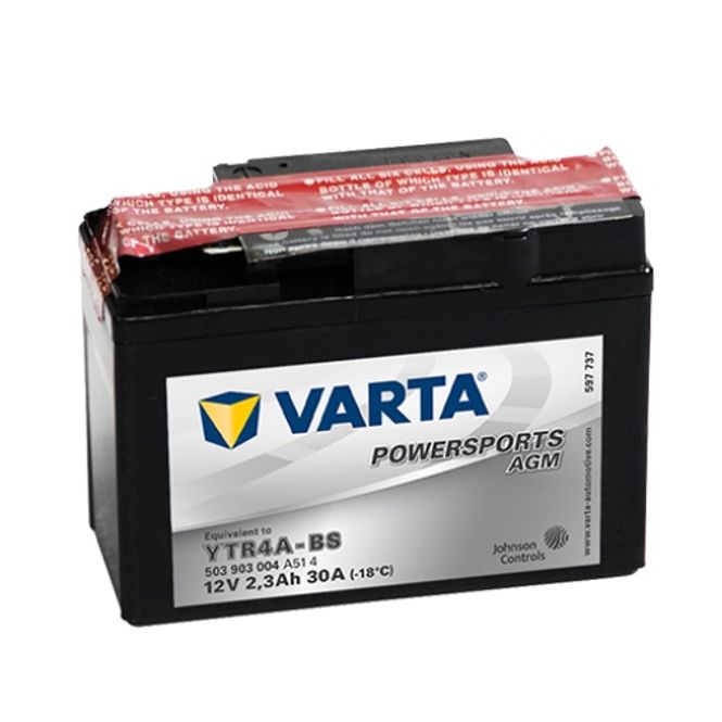 Hovedbilde VARTA YTR4A-BS AGM MC Batteri 12V 2,3AH 30CCA (113x49x85mm) +høy
