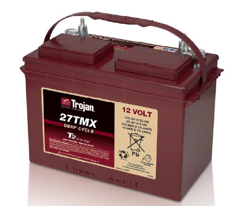 TROJAN Deep Cycle Traksjonsbatteri 105AH (326x168x247mm) +venstr
