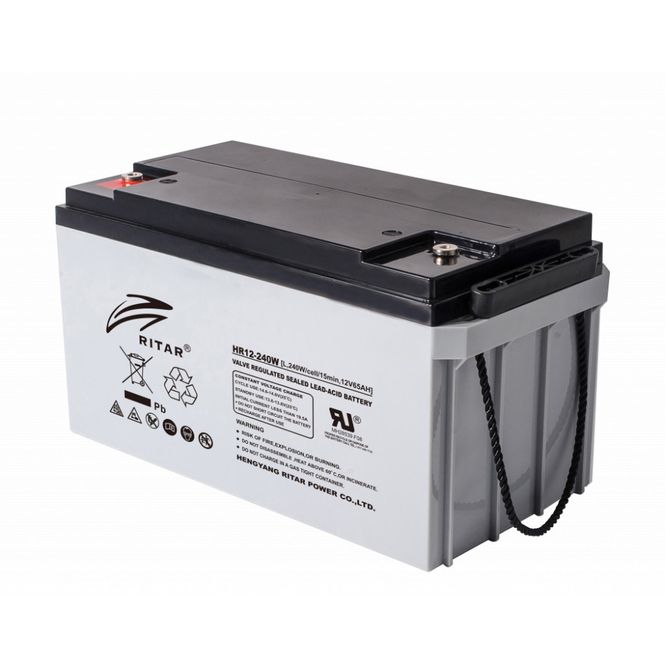 Hovedbilde RITAR High Rate AGM Batteri 12V 65AH (350x167x182mm) M6