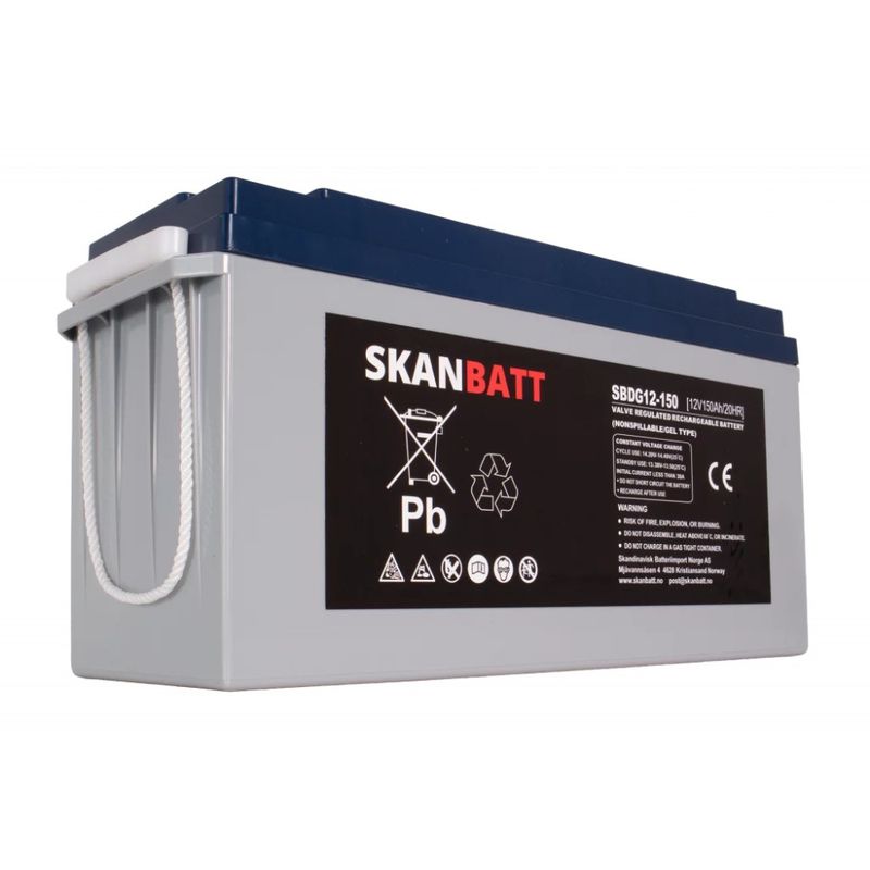 RITAR GEL Deep Cycle Batteri 12V 150AH 483x170x241mm +venstre