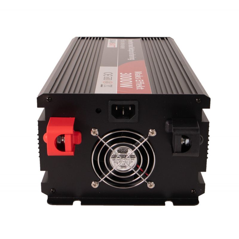 SKANBATT Inverter 12V 3000W Ren Sinus med Nettprioritering