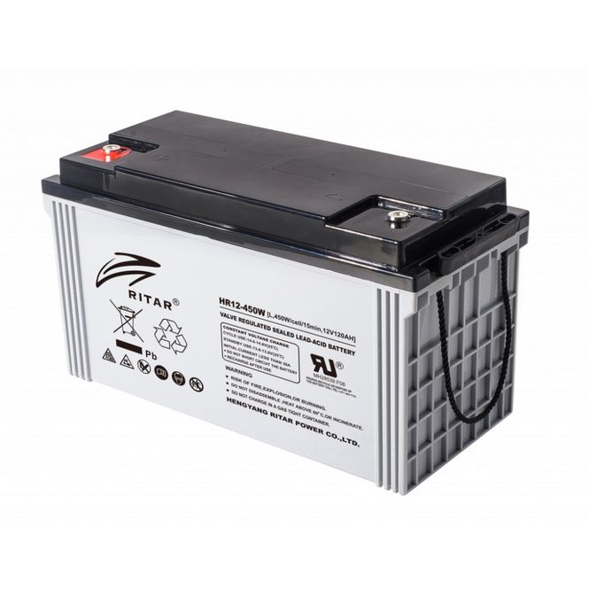 Hovedbilde RITAR High Rate AGM Batteri 12V 120AH (407x177x225mm) M8