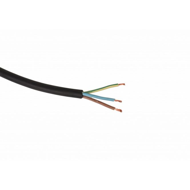 Hovedbilde Kabel 3x2,5mm2 Sort - Dobbeltisolert Rund til utebruk