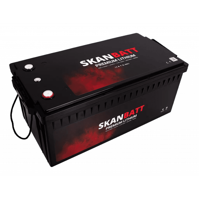 SKANBATT Premium Lithium - 12V 460Ah 200A BMS - 522x218x268mm - Bluetooth - Heat - 8 Års garanti