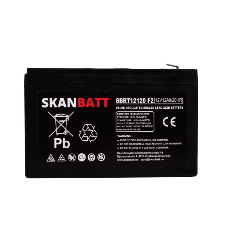 SKANBATT AGM  12V 12AH (151x98x95mm) F2
