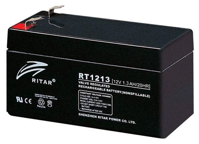 Hovedbilde RITAR AGM Batteri 12V 1,3AH (97x43x52mm) F1