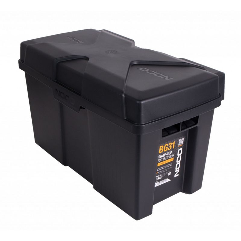 Batterikasse 372x185x205mm (innvendig) plast stor
