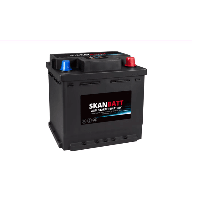 Hovedbilde SKANBATT AGM Startbatteri 12V 50AH 560CCA (206x175x190mm) +R