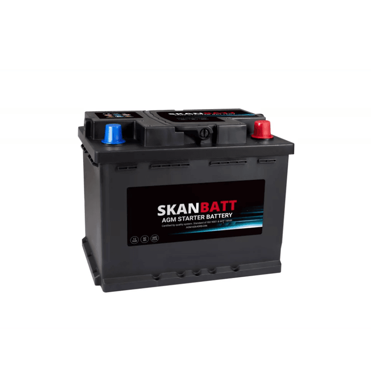 SKANBATT AGM Startbatteri 12V 60AH 640CCA (242x175x190mm) +R