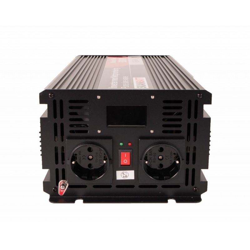 SKANBATT Inverter 12V 3000W Ren Sinus med Nettprioritering