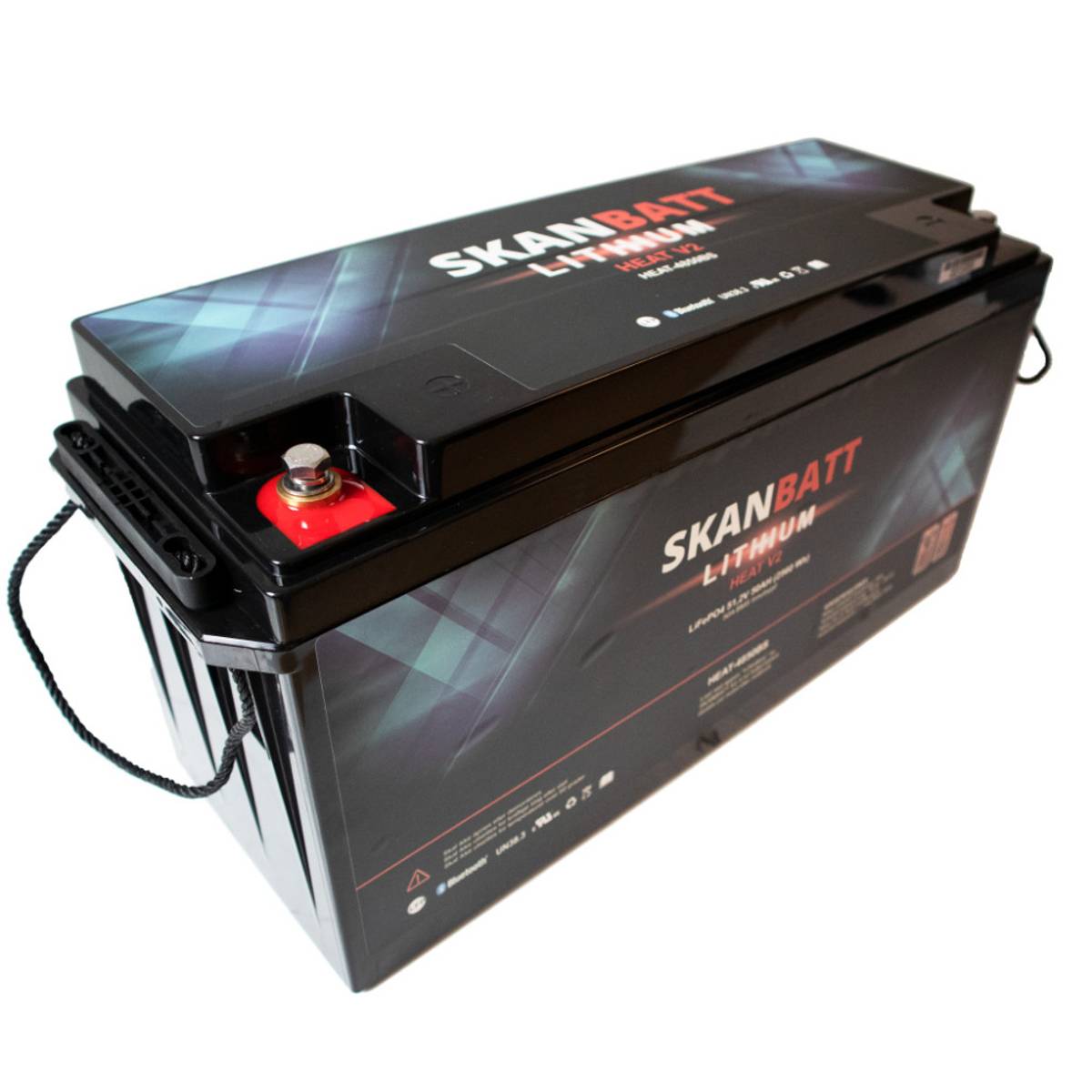 SKANBATT V2 Lithium Batteri 51,2V 50Ah 50A BMS - HEAT 