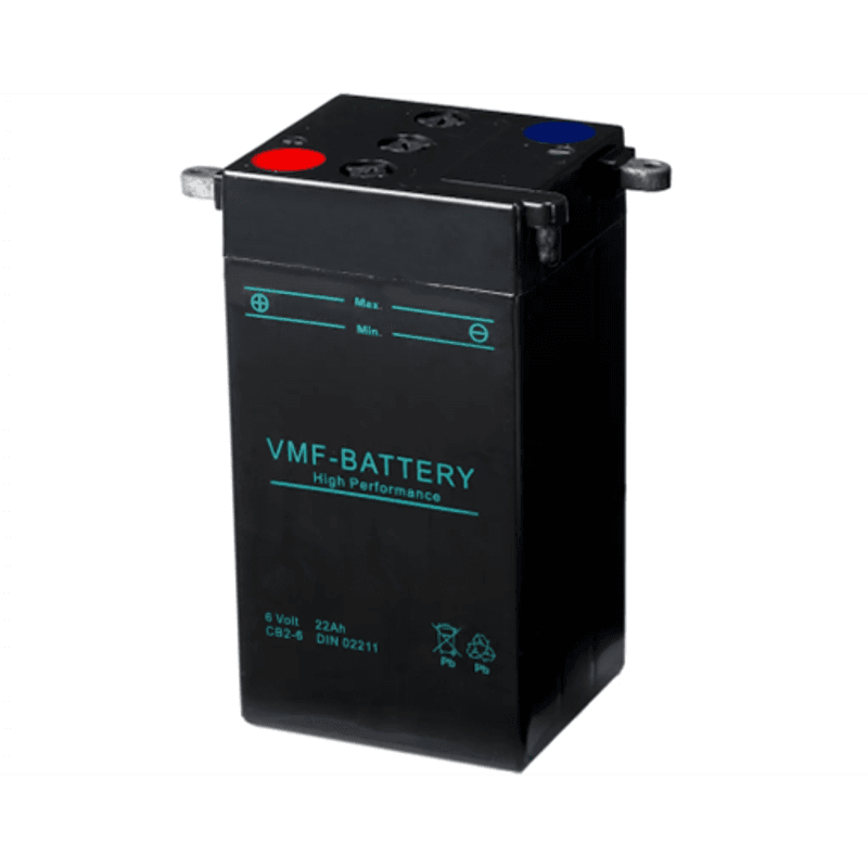 VMF MC Batteri 6V 24AH 200CCA (110x96x212) diagonalt | YB2-6